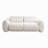 79" Round Arm Cloud Curved 3 Seater Modern Upholstered Chenille Sofa,Snow White