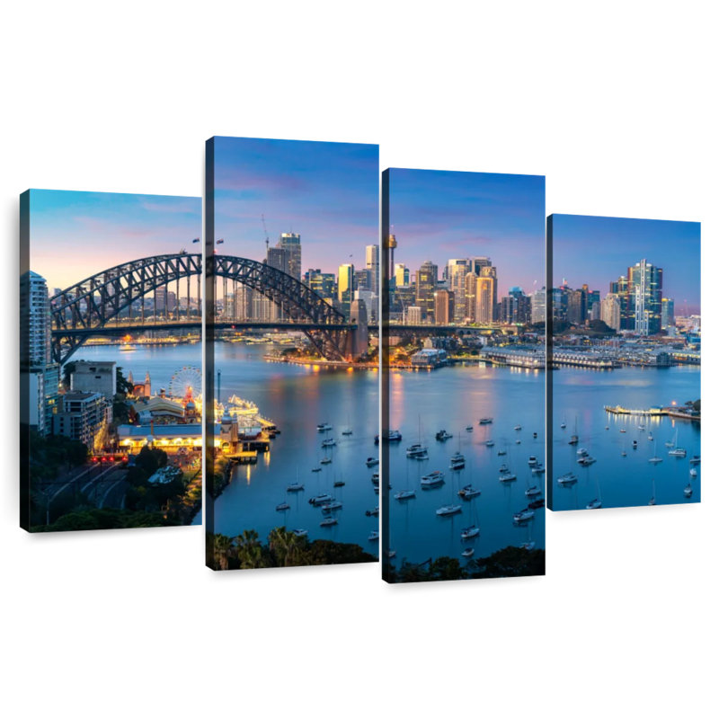Sireci Bustling Sydney Skyline, 54" H x 84" W