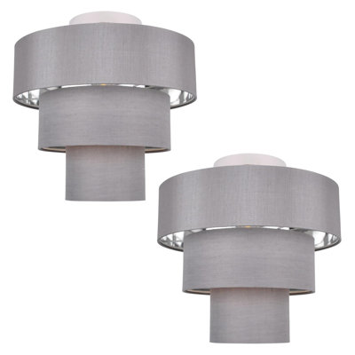 Borwicks Fabric Semi Flush Mount