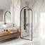 Écran de douche à cadre fixe l 34 "x H 78" avec verre transparent 3/8 "Arden-77317538