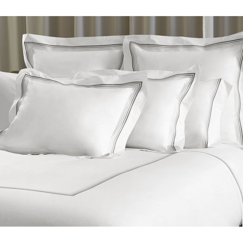 Casale Sham, White/Gray, Standard