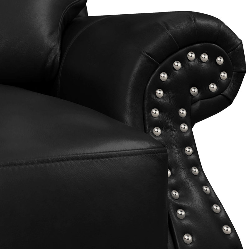 Fauteuil club de 42 po de largeur, Noir