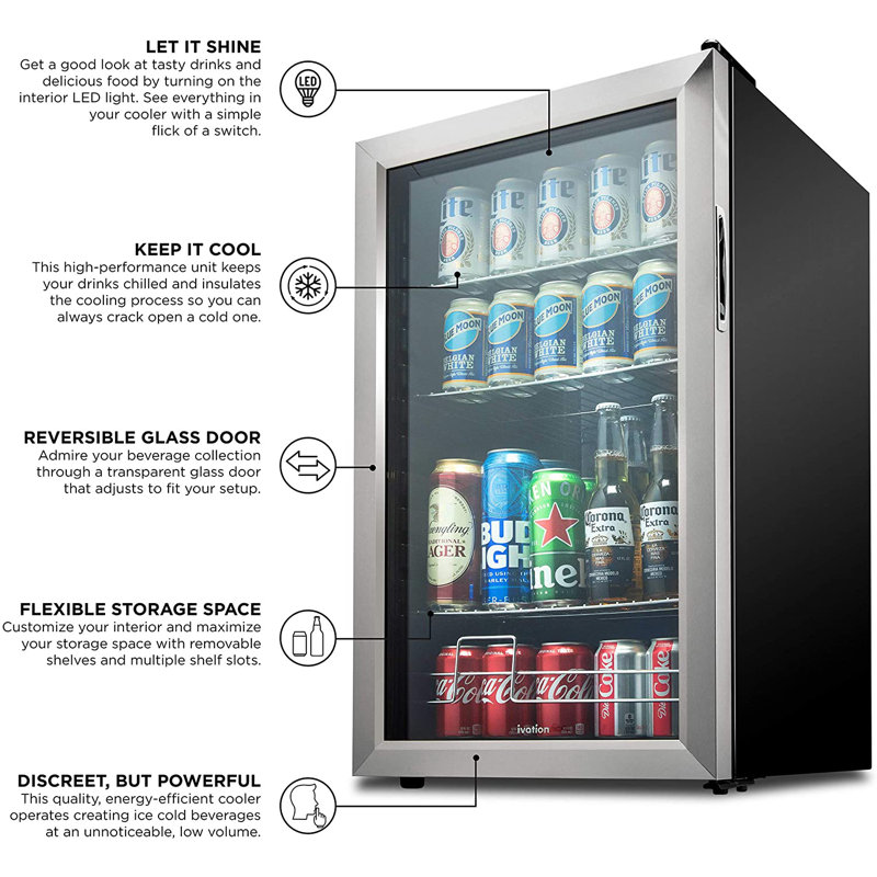 Compact Stainless Steel Smart Beverage Center for RV