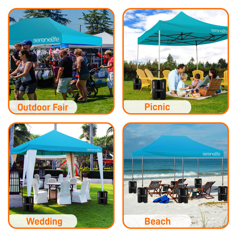 Sky Blue 10x20 Pop-Up Canopy Tent with Adjustable Height