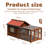 Extra Large Outdoor Solid Pine Wood Dog House with Safe Fence-104977309