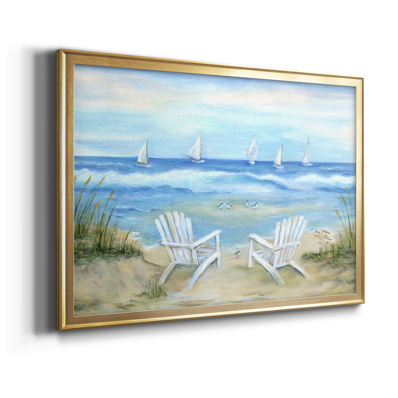 Seaside Escape - Reproduction de photo sur toile, Or, H 30,5 po x l 42,5 po x P 1 po