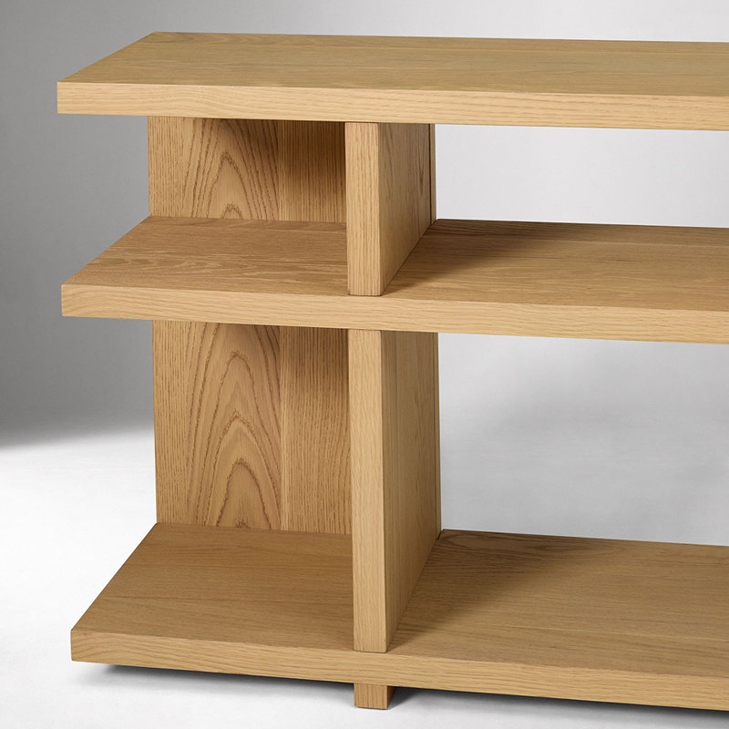 Console moderne et simple, Burlywood, H 25,6 po x l 52 po x P 13,4 po