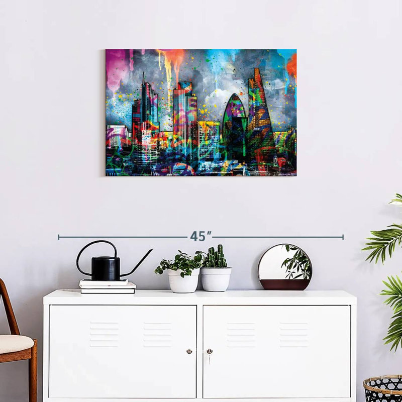 London CBD Paint Splash, H 20 po x l 30 po x P 1,25 po
