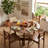 Modern Round Wood Dining Table with Cross-Leg Solid Wood Base-1070070212