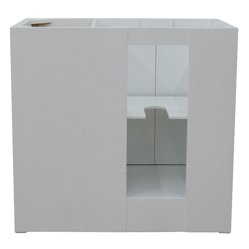 Glacier Ash 36" Single Freestanding Solid Wood Bathroom Vanity