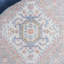 Bayside Oriental Machine Washable Non-Slip Area Rug in Pink & Beige-1059576543