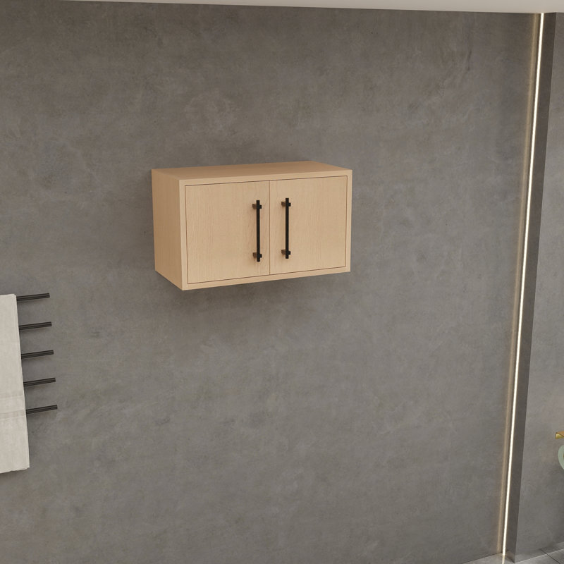 Victoria Top Cabinet Wall-Mounted, 13.8" H x 24" W x 12" D, Yellow Oak