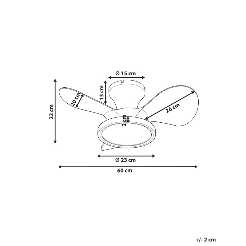 60cm Ceiling Fan with LED Lights