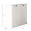 Armoire de trieur de linge à deux compartiments inclinable - blanc