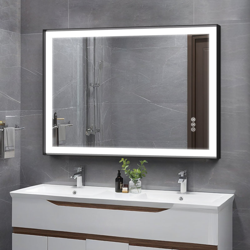 Miroir de salle de bain Nafiseh, H 48 po x l 32 po