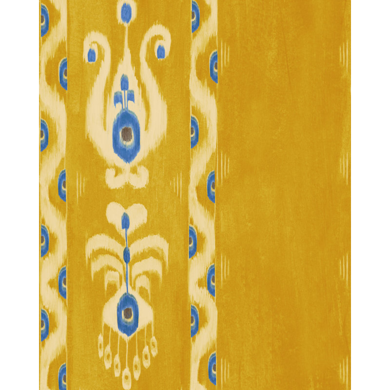 KIRALY Lemon Wallpaper, Yellow/Blue