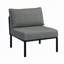 Fauteuil de patio modulaire Jodilyn, 33 po, métal noir, tissu rose-1670892870