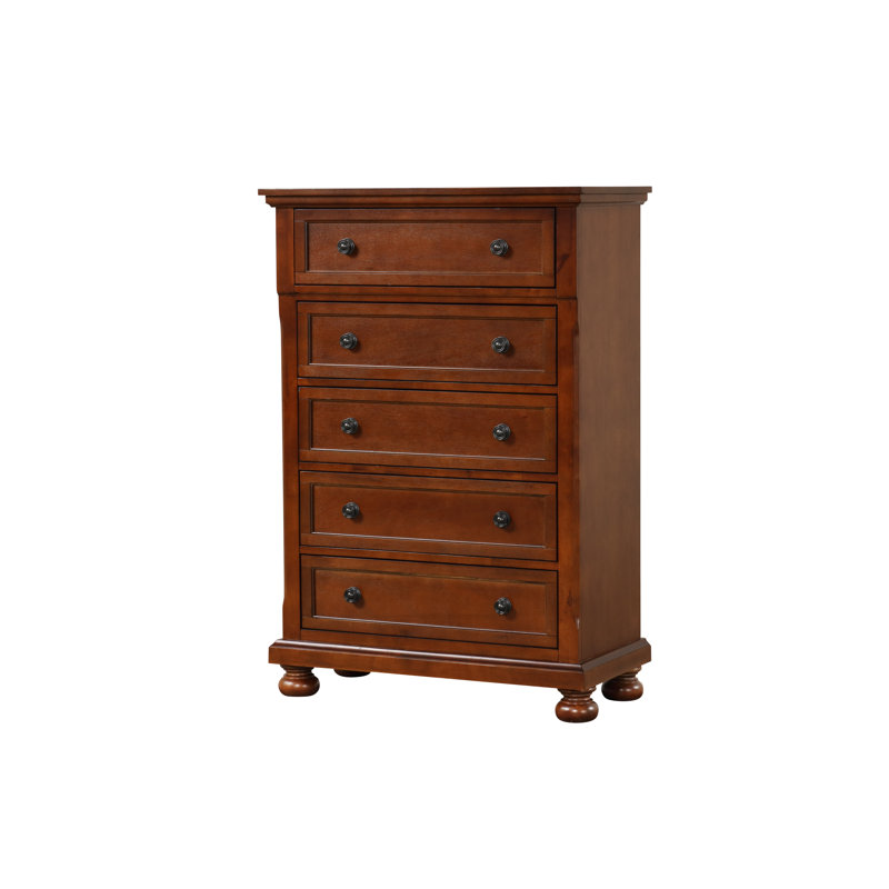 Manlius 36'' W 5 - Drawer Dresser, Cherry