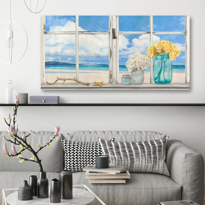 Window Atlantique by Remy Dellal - Wrapped Canvas Print, 60cm H x 120cm W x 4cm D