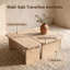 Ensemble de 2 tables basses modulaires en travertin, ensemble de tables gigognes en forme de L, table d'angle séparable pour petits espaces et salon, beige crème