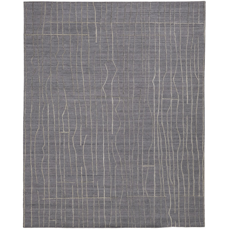 Haverhill Transitional Solid, Gray/Silver Area Rug, Rectangle 5' x 8'