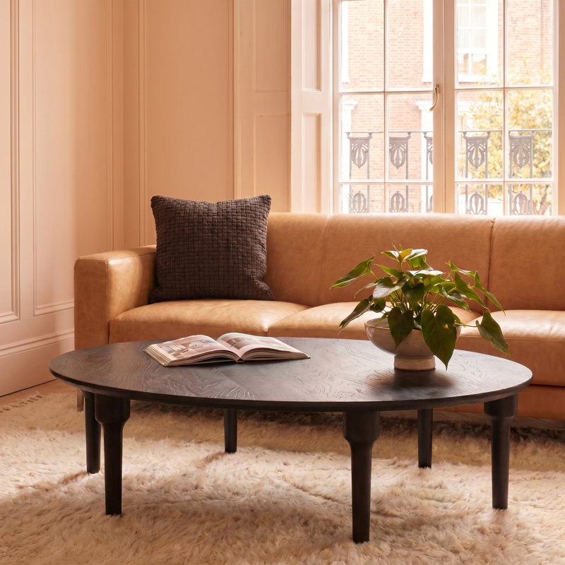 Treynor Oversized Round Mango Wood Coffee Table