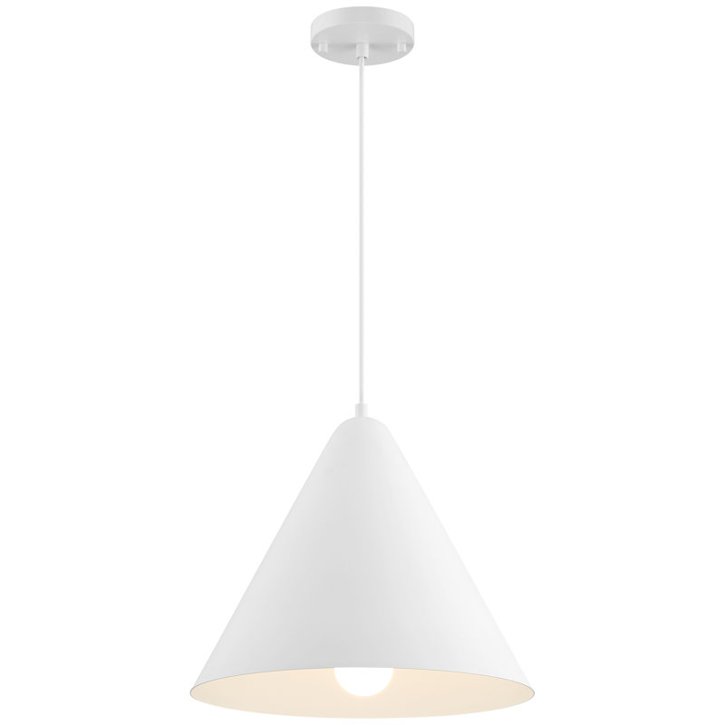 Ford LED Pendant - Replaceable LED - 14.25" Dia, Matte White