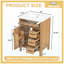 Meuble-lavabo de salle de bain moderne en bois massif 24 po avec rangement à fermeture en douceur-133705711