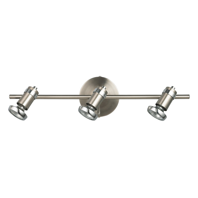 Ensemble de rail d’éclairage 3 lumières Lindaro, Chrome