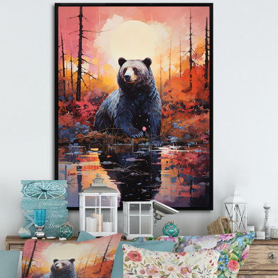 «A Bear In A Dreamy Retreat», reproduction sur toile