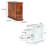 Arc Side End Table, Walnut Brown, 2 Drawers, 24 Inch Tall