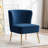 Tru 25" Wide Quilted Velvet Side Chair with Gold Legs-914813806