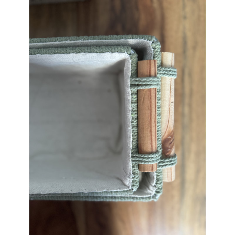 A Touch Of India Fabric Decorative Basket