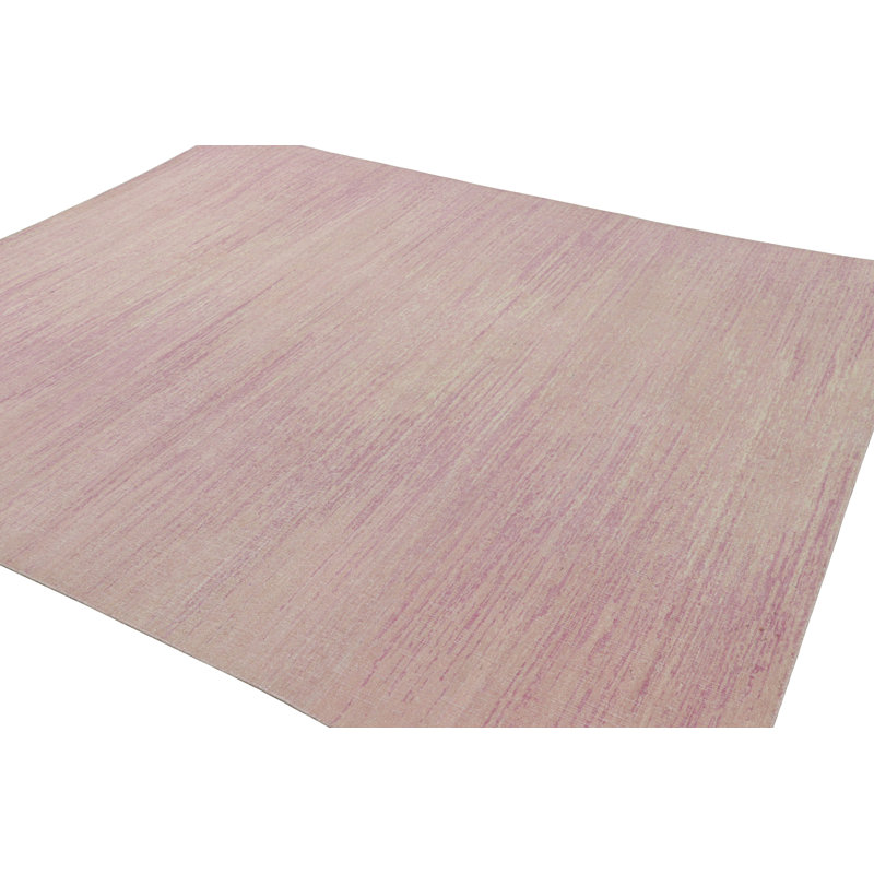 Rug & Kilim’S Textural Rug In Pink And Beige Striae