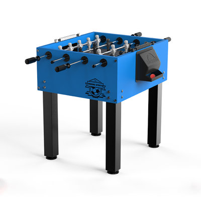 Tables de soccer bleues et noires en bois manufacturé et métaux