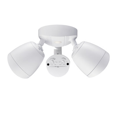 10.5" High 2-Light LED Outdoor Security Flood Light - Powder Coated 