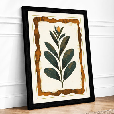 Study in Green Botanical - Framed Print