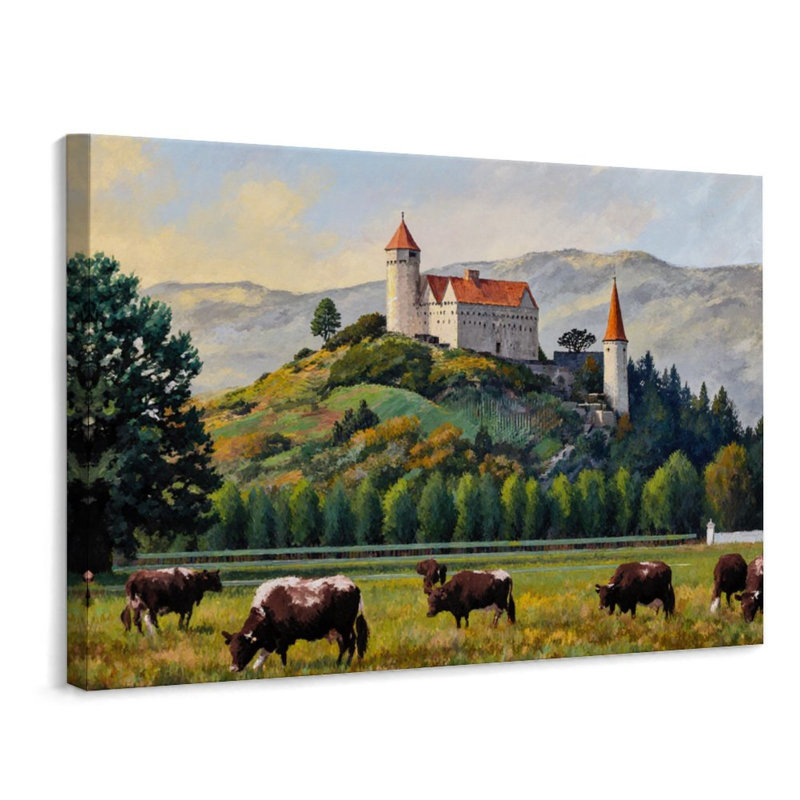 Art mural vert pastel sur toile 18 po x 24 po pour décoration de bureau