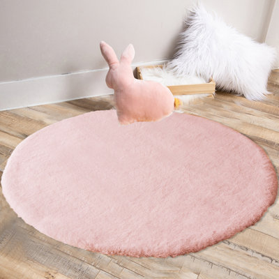 Tapis rond en aloisia avec envers antidérapant