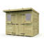 Total Sheds 8ft x 6ft Pent Summer Shed - Toughened Glass External Planters - Pressure Treated Timber - UK Manufactured