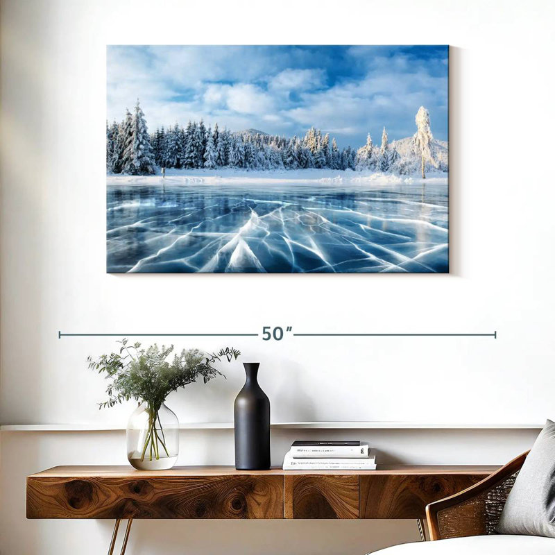 Alvord Frozen Blue Lake, 26" H x 39" W