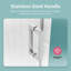 Ensemble de 2 portes de douche coulissantes doubles sans cadre, porte en verre trempé-112517829