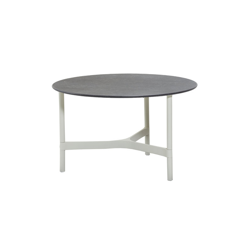 Twist Outdoor Round Coffee Table, Gray, 27.6", Lava Gray