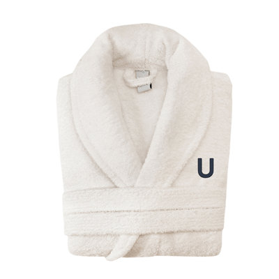 Monogrammed Shawl Turkish Cotton Bathrobe