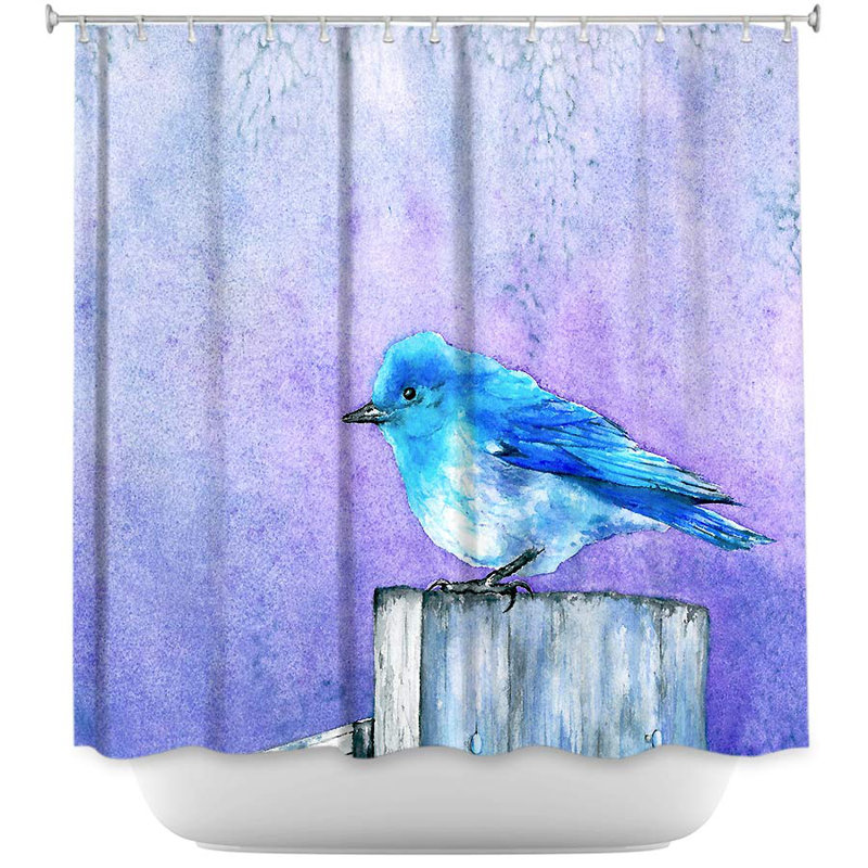 Rideau de douche simple oiseau bliss