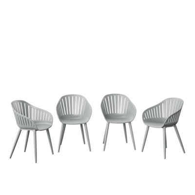 Alyisa Cannes Aluminum Black Dining Chair