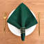 Ensemble de 4 serviettes de table en tissu vert 17 po x 17 po