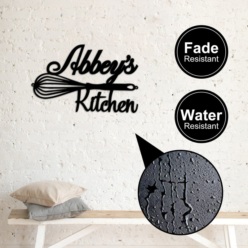 Brooklenn Water Resistant Steel Text & Numbers Wall Decor