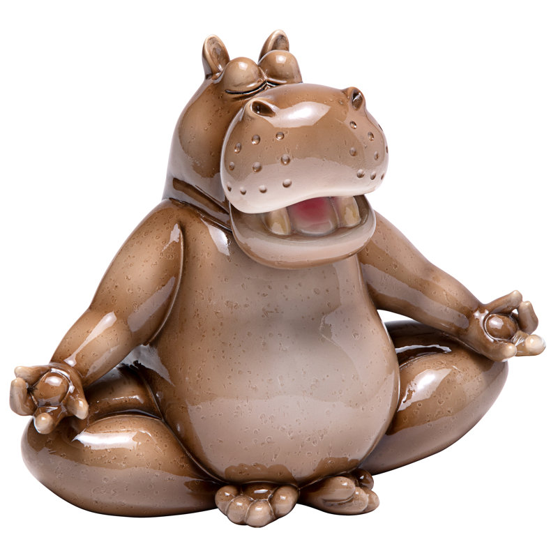 Zen Yoga Hippo Figurine