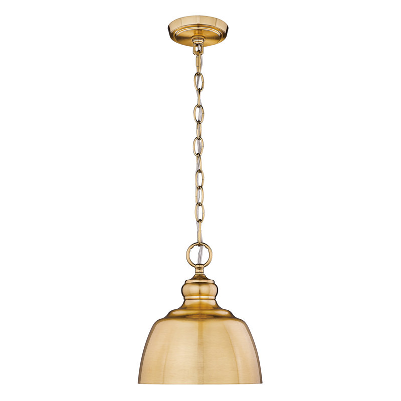 Luminaire suspendu en forme de cloche 1 lumière Holmes , Or brossé moderne